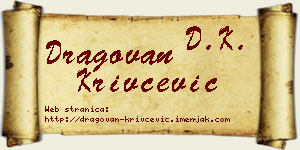 Dragovan Krivčević vizit kartica
